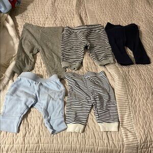 Kids Striped and Solid Bottoms Set